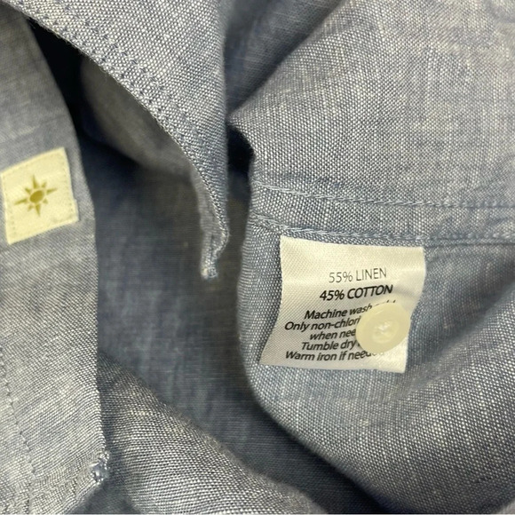 NEW Coastaoro Shirt Mens Small Blue Short Sleeve Shirt Button Up NWOT mark - Picture 5 of 9